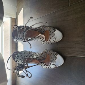 Kurt Geiger Silver Heels with Elegant Design